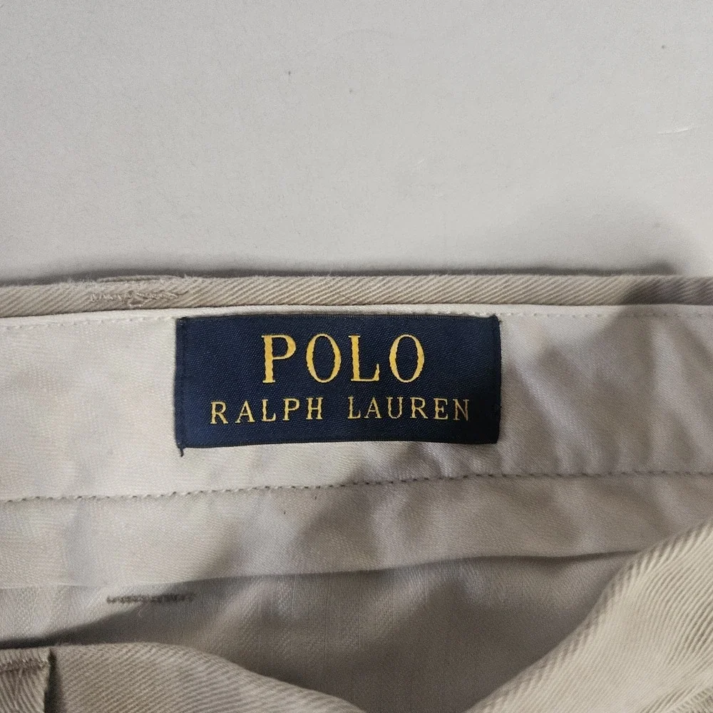 Polo Ralph Lauren Mens‎ Pants 34x32 Classic Fit Chino Khaki Golf Heritage